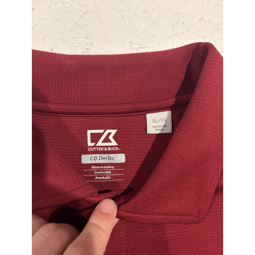 Cutter & Buck Washington University St Louis Men's XL Polo Shirt Red College - Picture 6 of 9